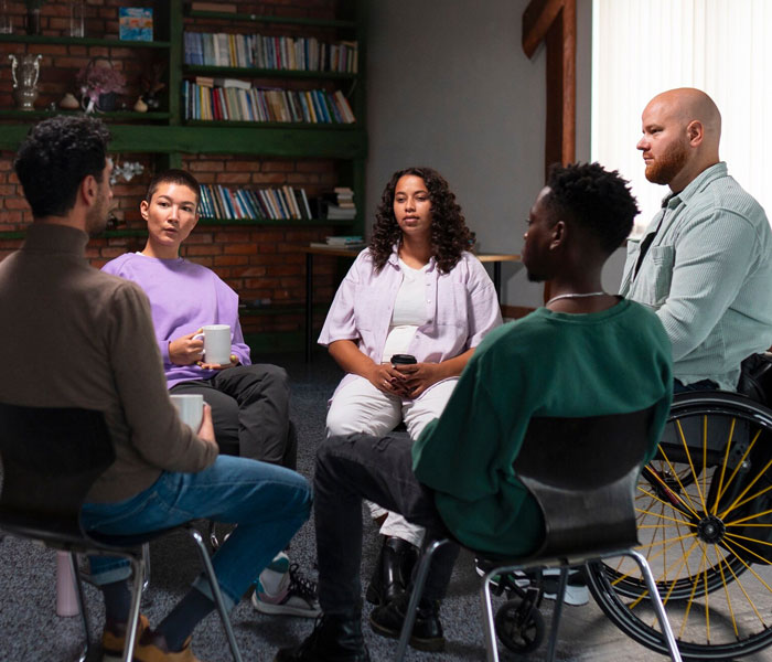 Perth community group discussing together
