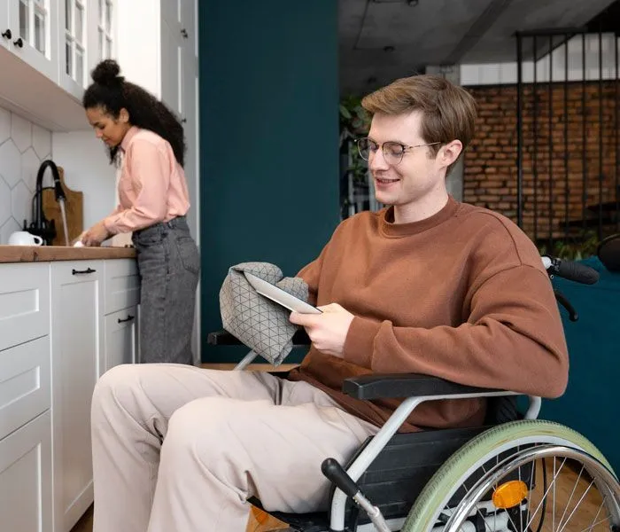 A professional providing in-home assistance with household tasks for a senior in Perth